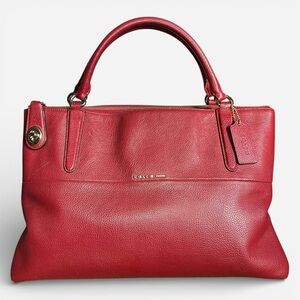 Coach Borough Red Leather Bag